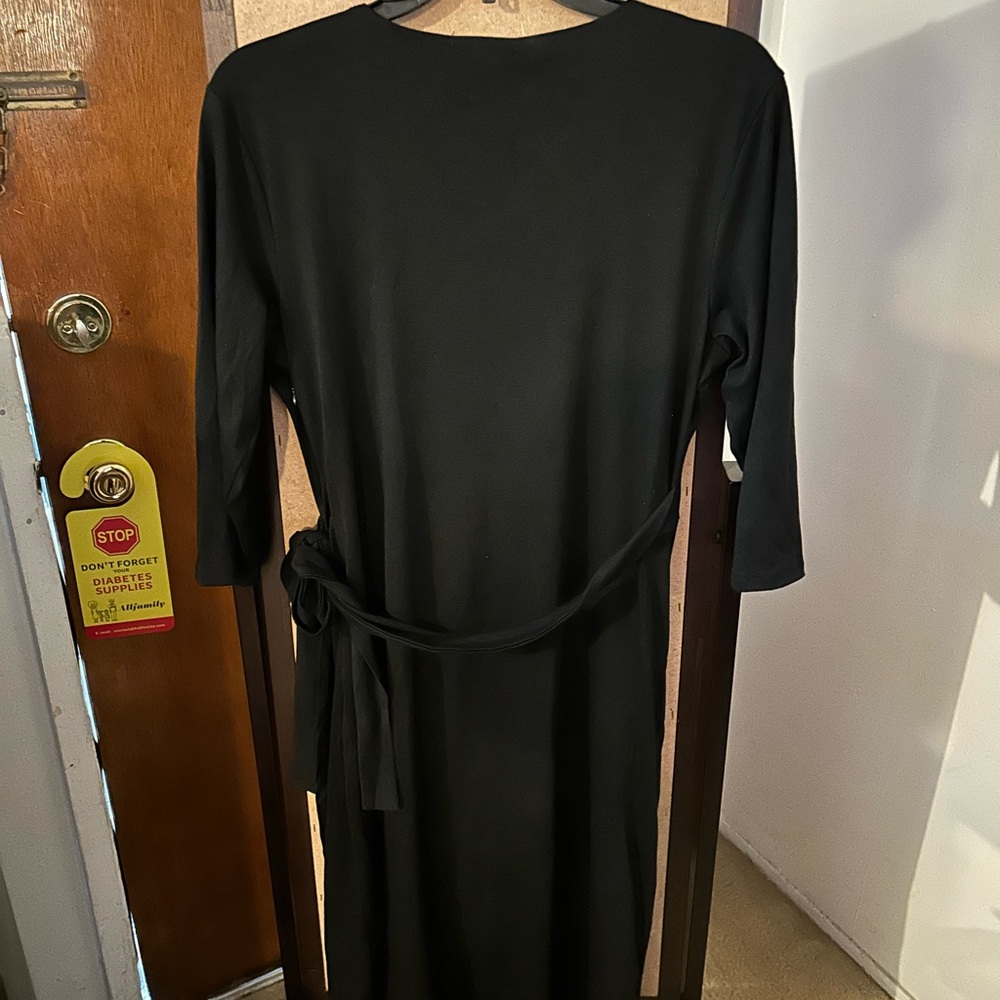 NWT Women’s Berydress 3/4 Sleeve Faux Wrap Dress - Picture 4 of 8